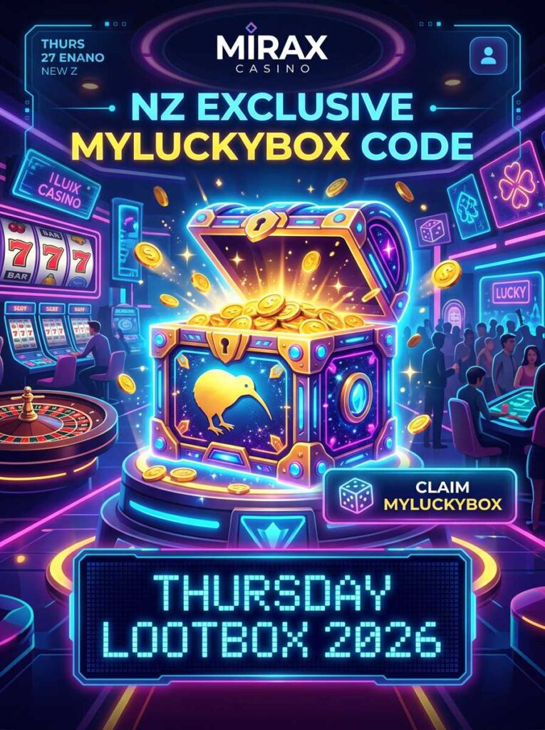 NZ mirax casino promo code MYLUCKYBOX